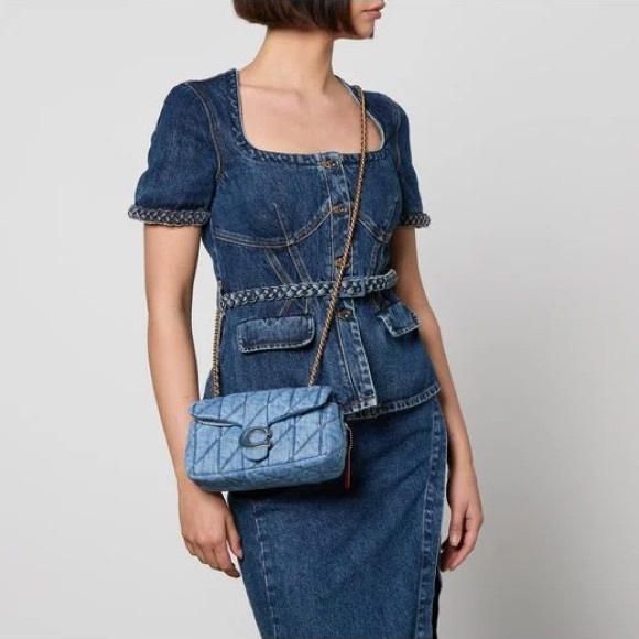 Denim Tabby 20 Coach Quilted Shoulder Bag - Picture 3 of 9